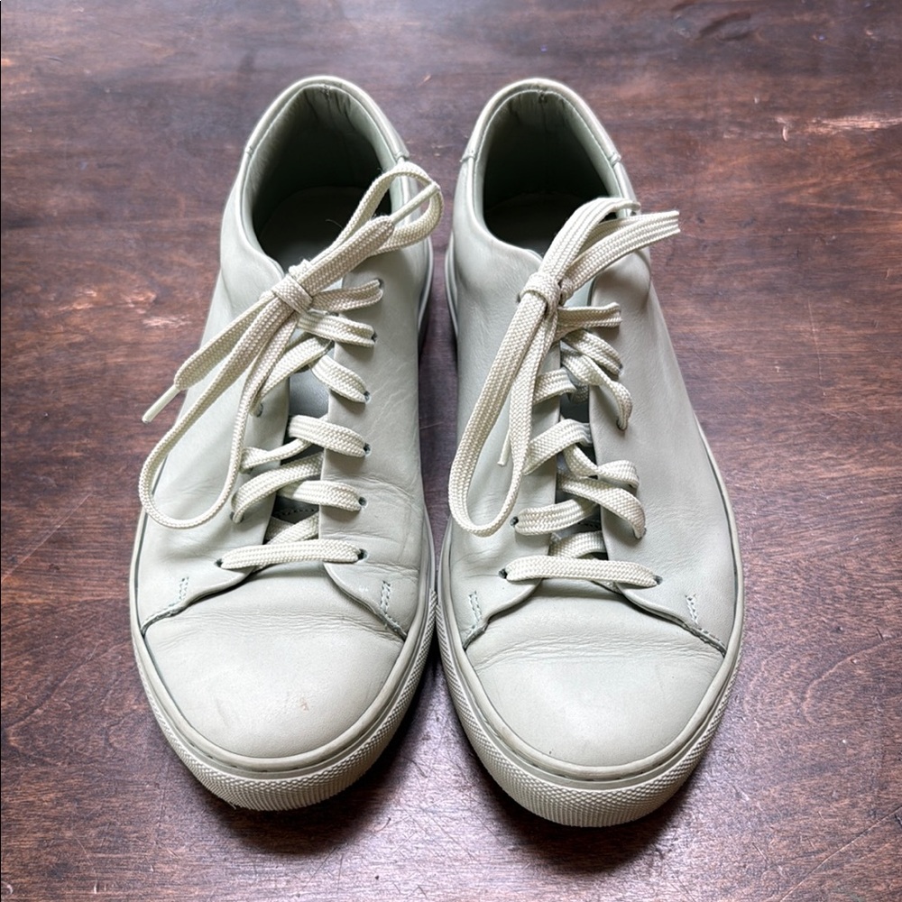 Frank & Oak Pistachio Green Minimalist Sneakers